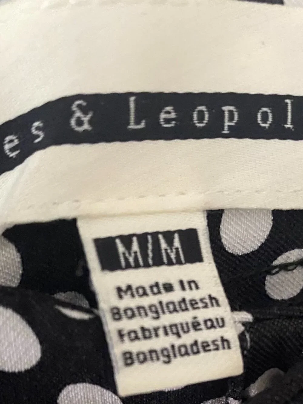 Jules and Leopold Black and White Polka Dot Wide Leg High Waisted Pants Size M - Picture 7 of 7